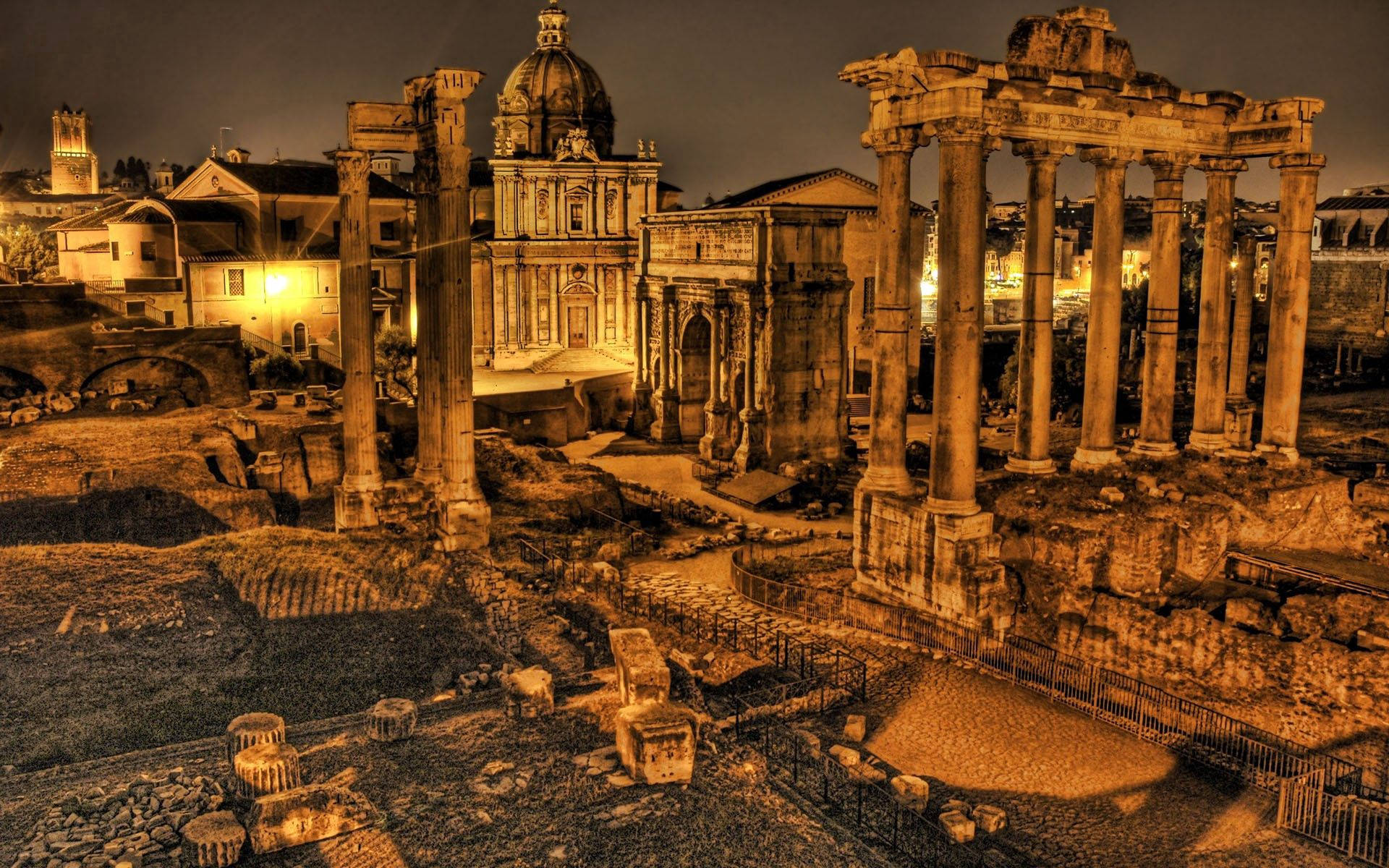 The Forum Of Caesar Italy Wallpaper