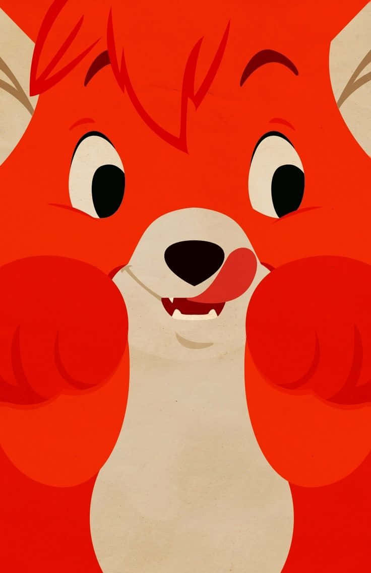 Adorable Fox and Hound Friendship Wallpaper