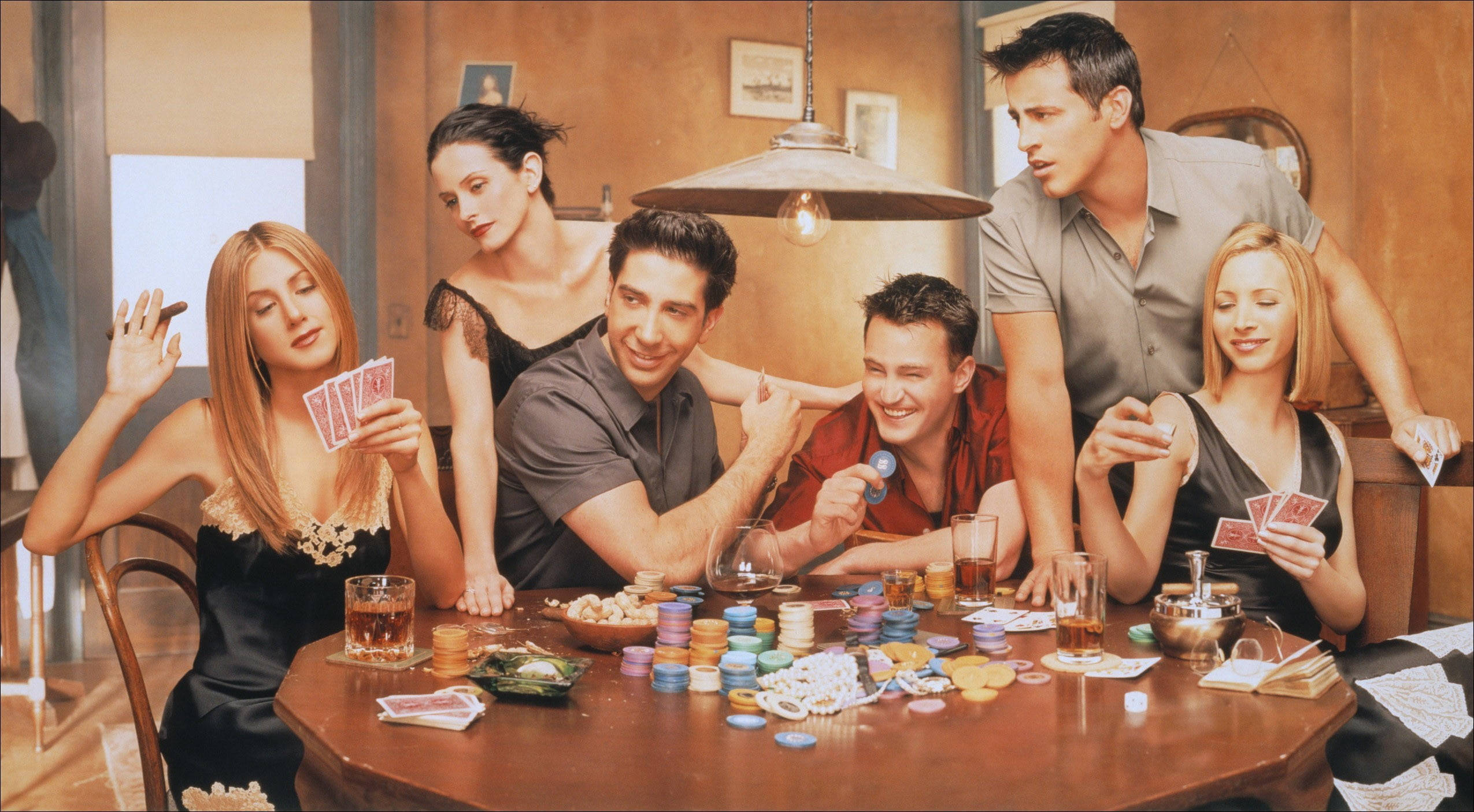 The Friends Play Poker Wallpaper
