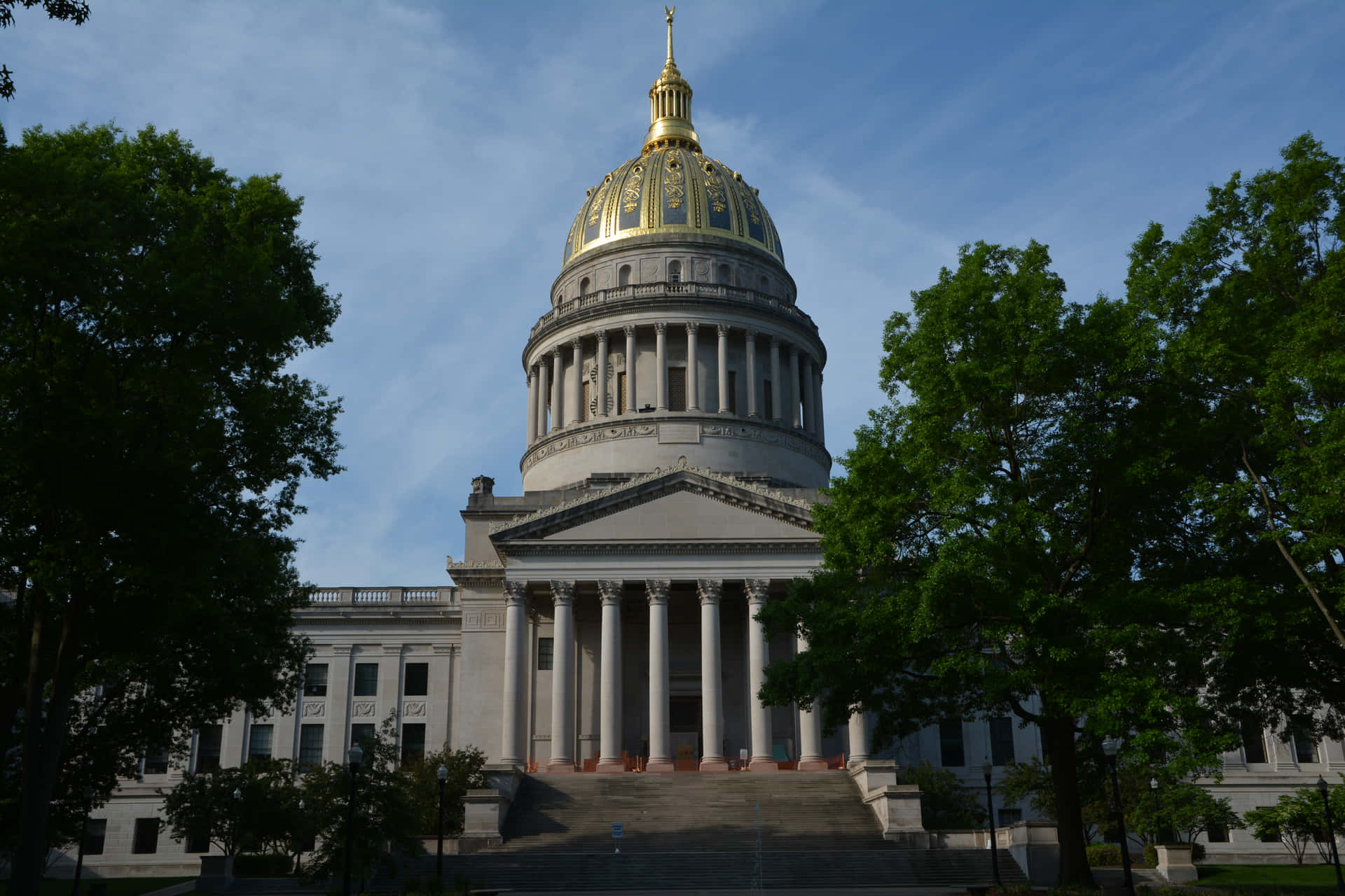 The Golden Dome Of West Virginia's State Capitol Building Wallpaper