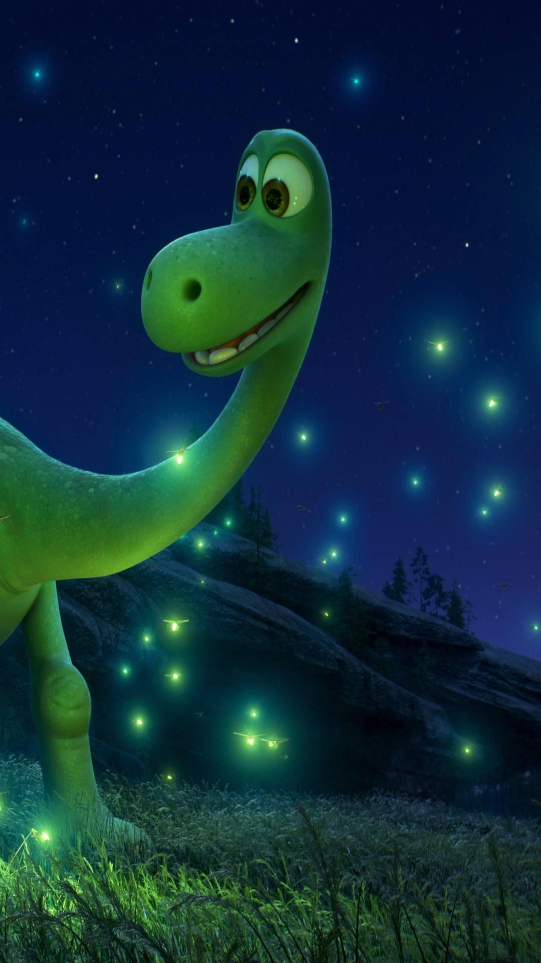 The Good Dinosaur Among Fireflies Wallpaper