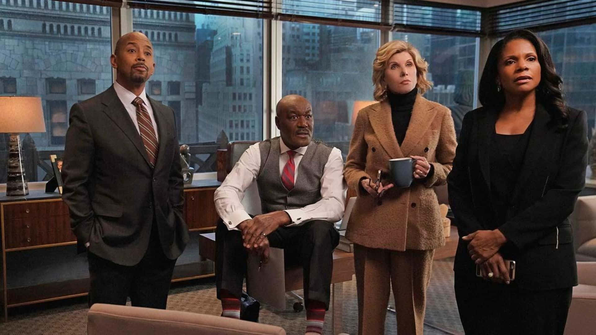 The Good Fight Cast I Kontorinnstilling Bakgrunnsbildet