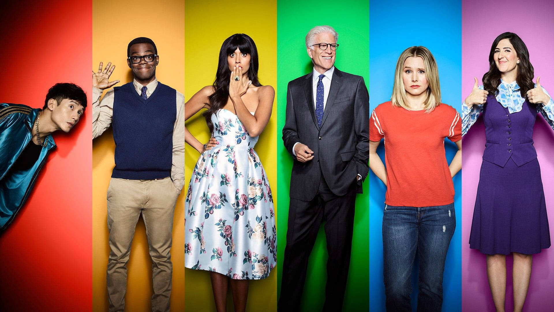 The Main Characters of The Good Place TV Show Wallpaper