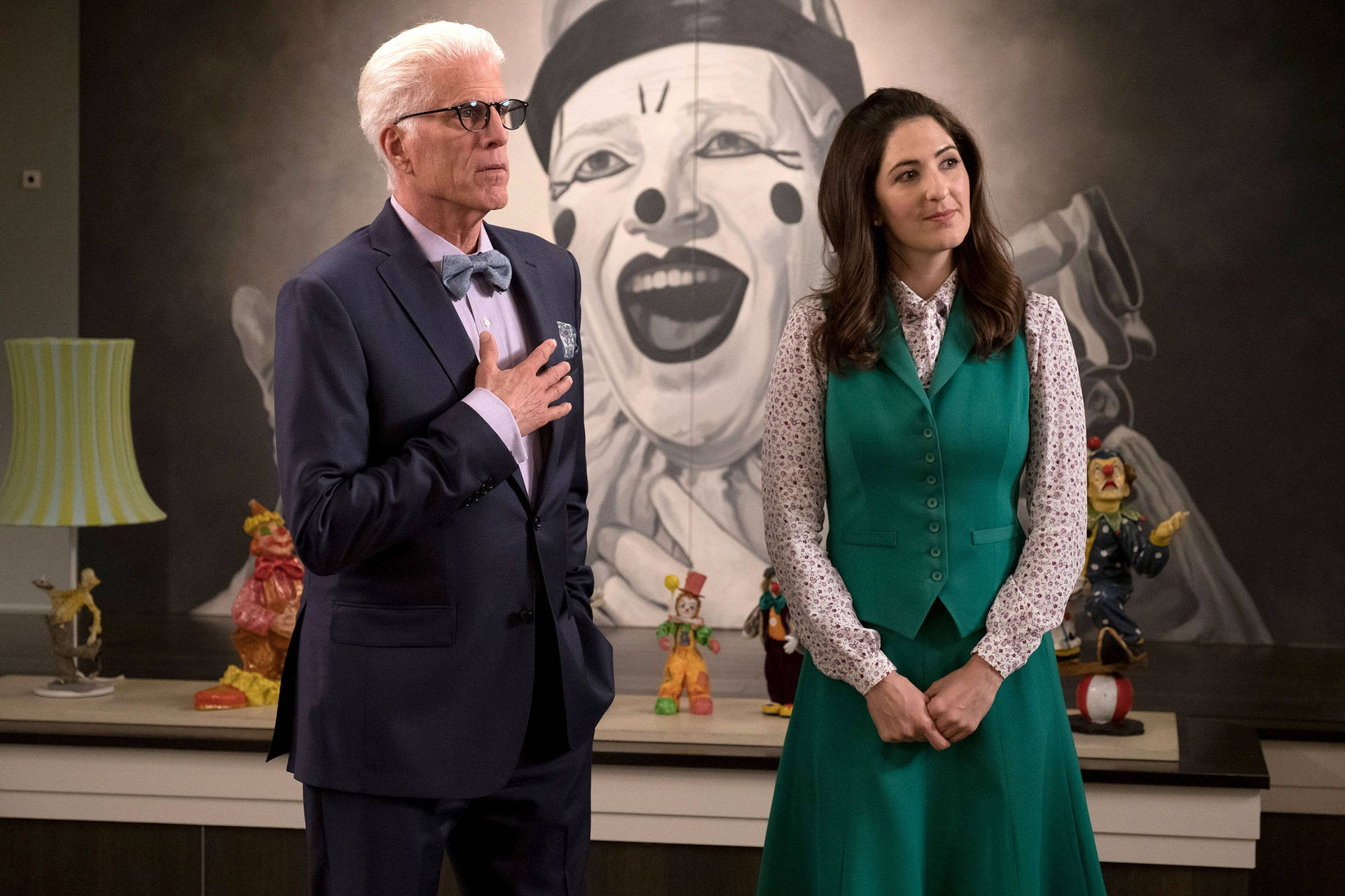 The Good Place Janet And Michael Wallpaper