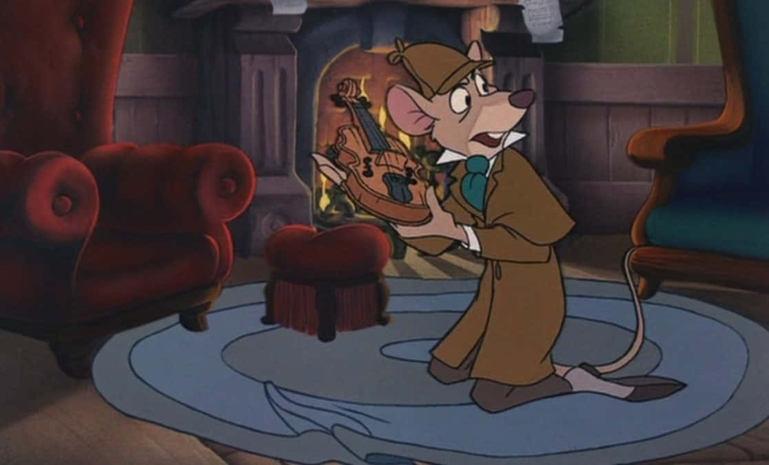 The Great Mouse Detective Basil and Dr. Dawson solving mysteries Wallpaper