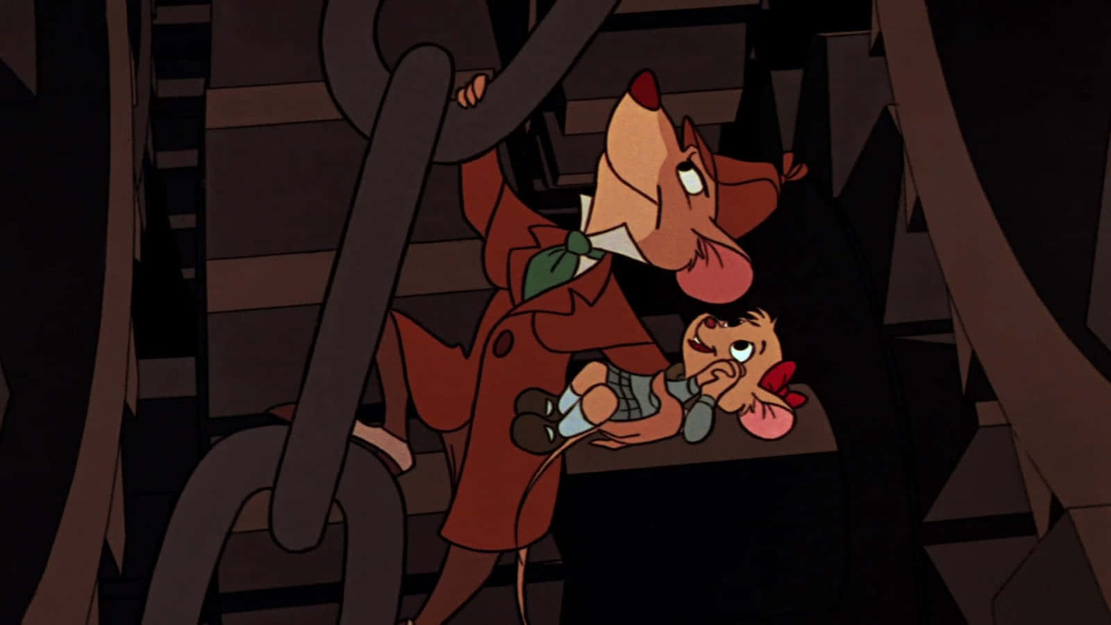 The Great Mouse Detective with his trusty sidekick, Dr. Dawson Wallpaper