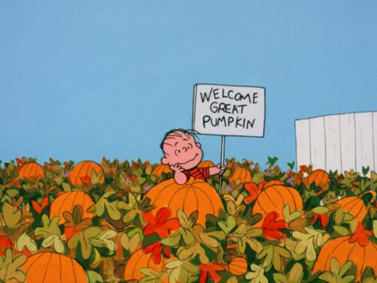 The Great Pumpkin in a Spooky Night Wallpaper