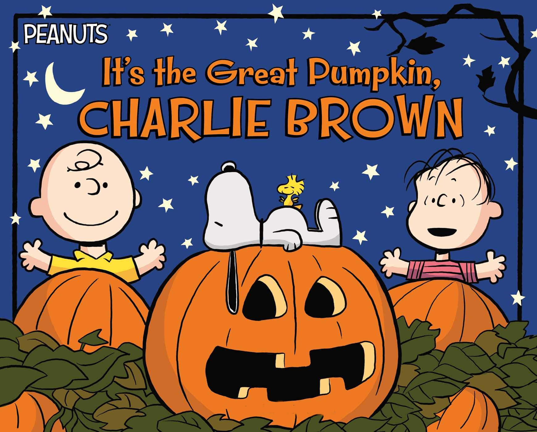 The Great Pumpkin in a Spooky Halloween Night Wallpaper