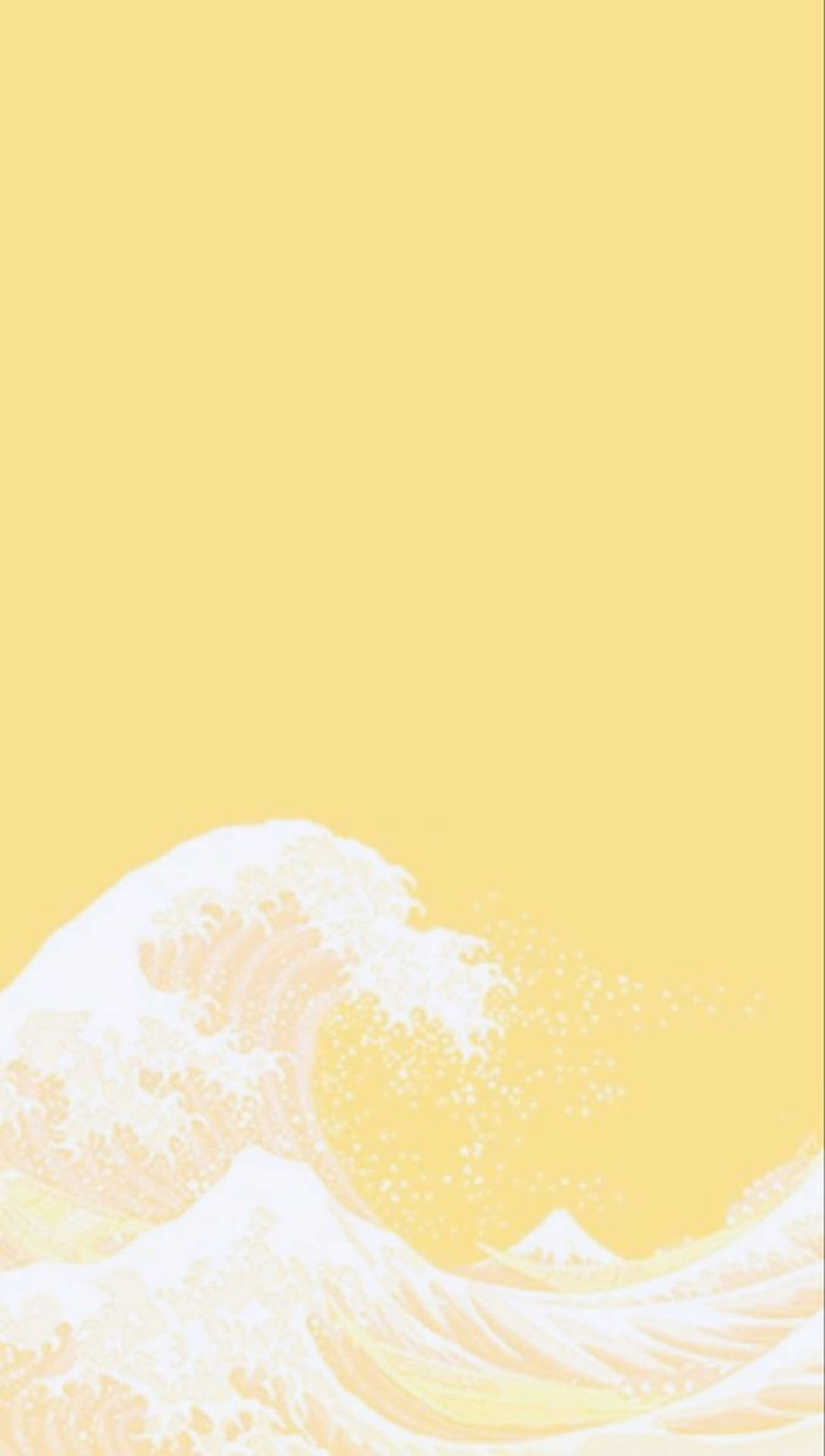 Dergroße Wellen Pastell Gelber Hintergrund Wallpaper