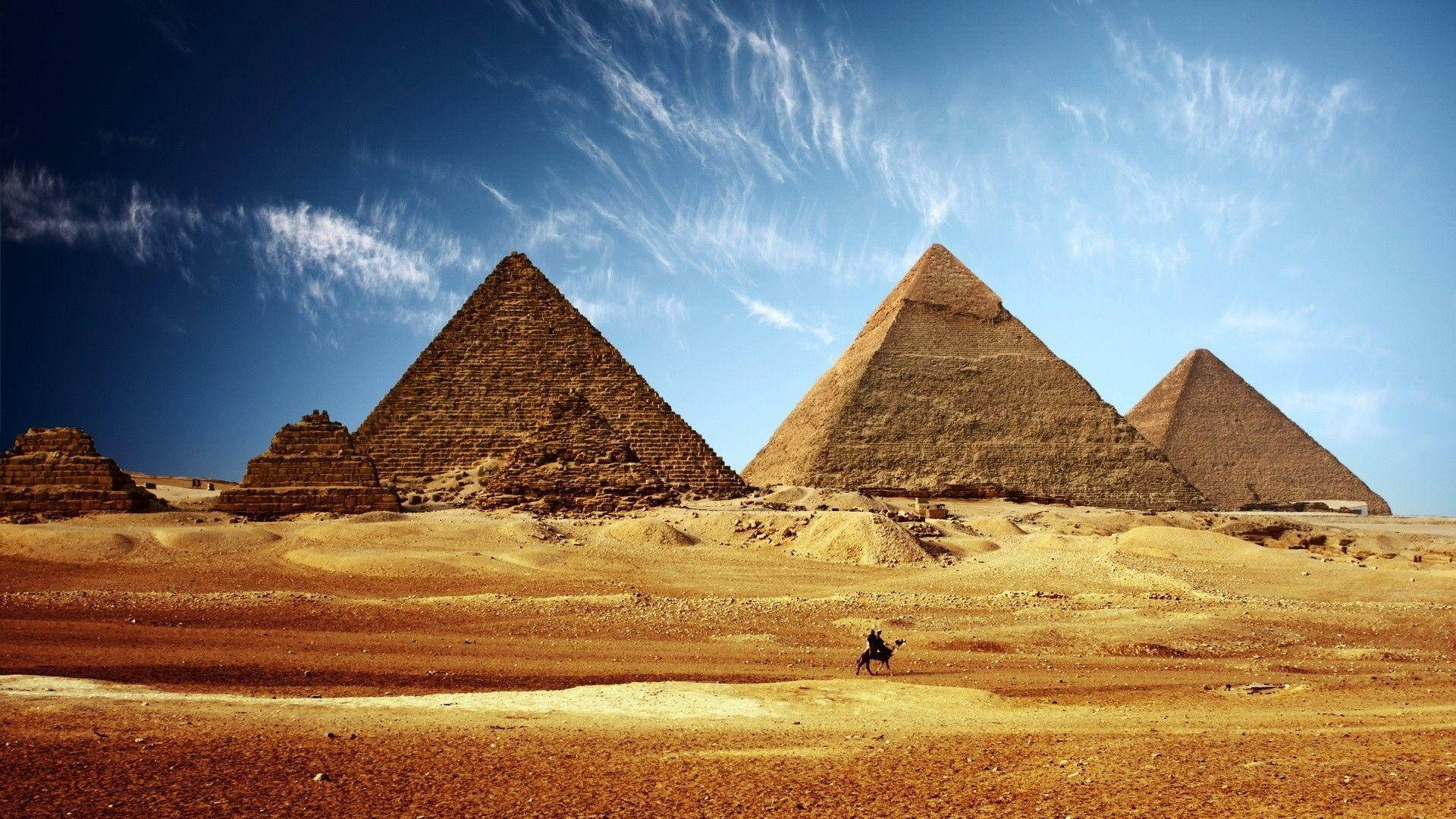 Det Större Kairos Pyramiderna På Min Datorbakgrund Påminner Mig Om Min Fantastiska Resa Till Egypten. Wallpaper