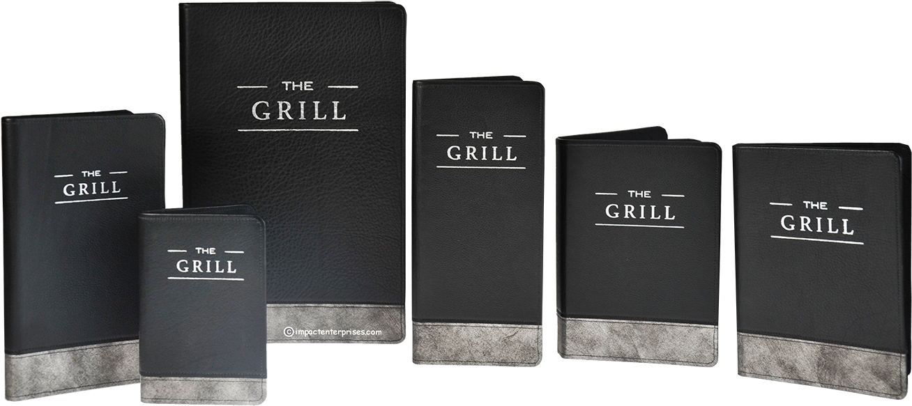 The Grill Restaurant Menu Covers PNG