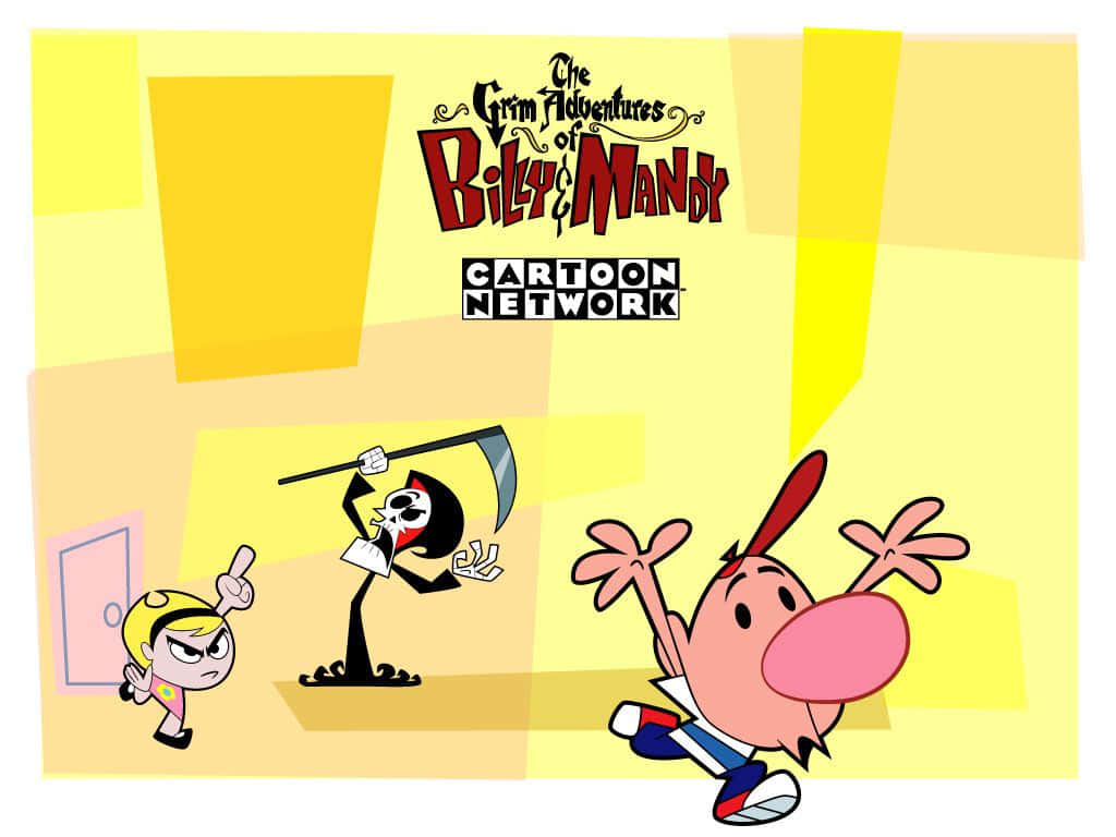 The main characters of The Grim Adventures of Billy&Mandy surrounded by a dark, menacing atmosphere. Wallpaper