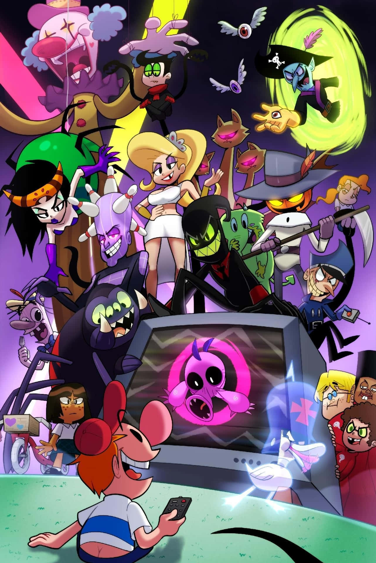 Billy, Mandy, and Grim: The Unlikely Trio in The Grim Adventures of Billy&Mandy Wallpaper