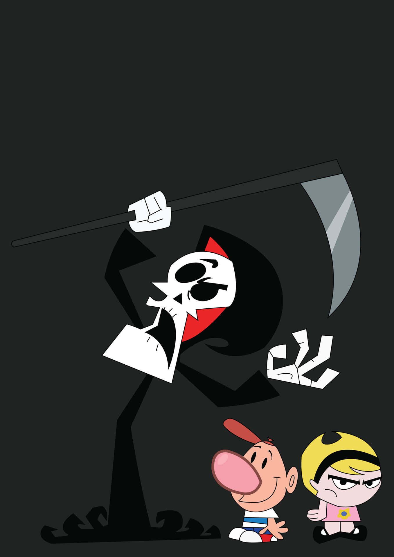 The Grim Adventures of Billy&Mandy Characters in Action Wallpaper
