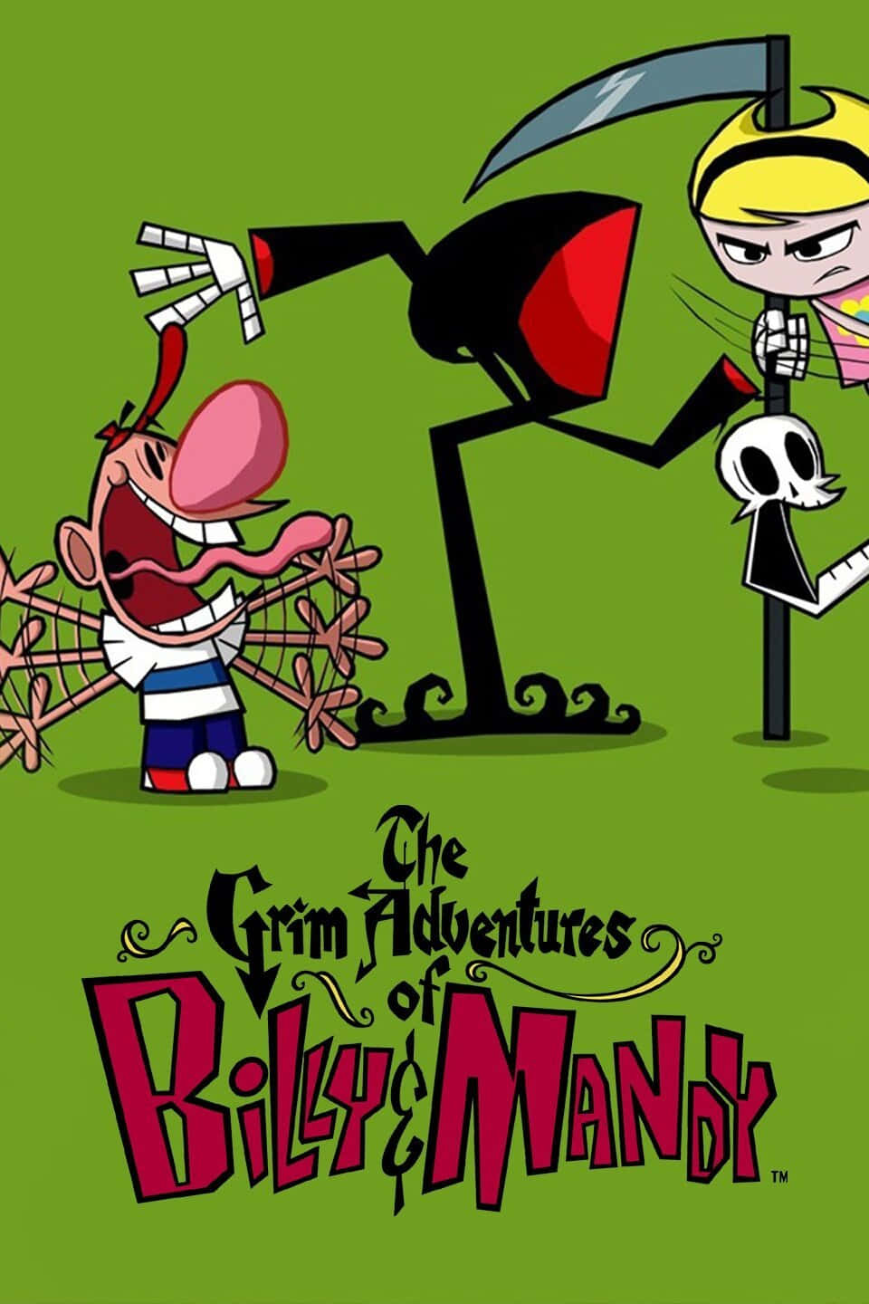 Billy, Mandy, and Grim in a Spooky Adventure Wallpaper