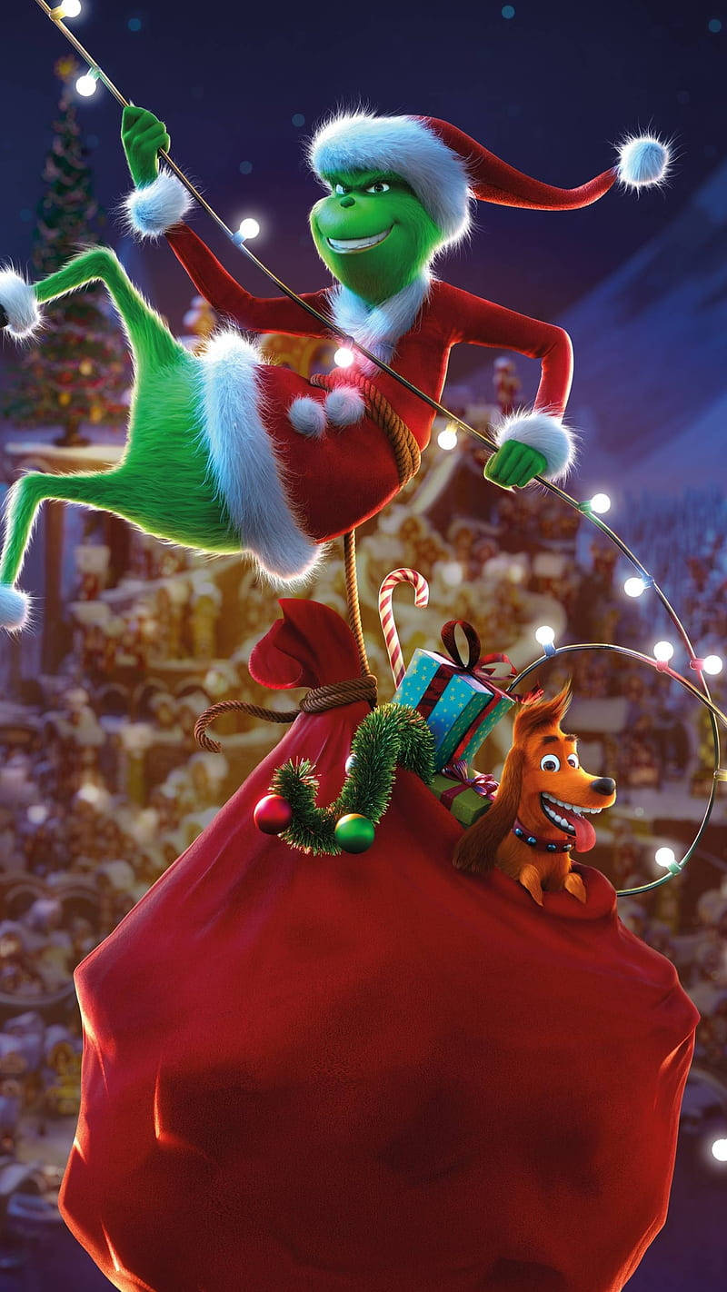 The Grinch Bag Of Gifts Wallpaper