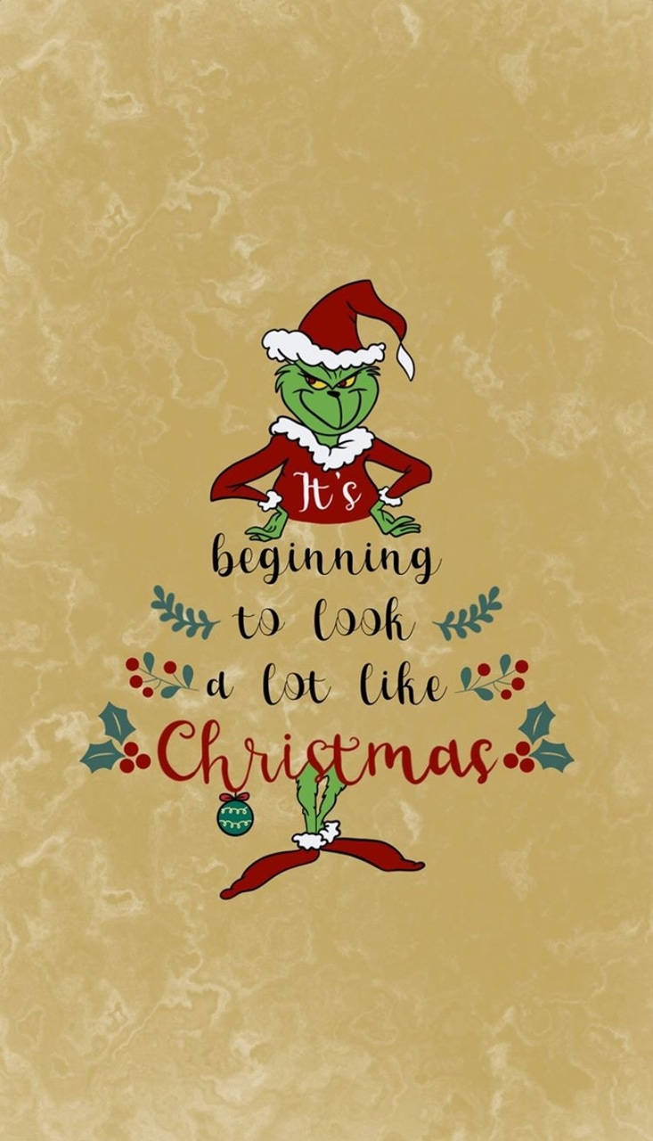 The Grinch Christmas Art Background