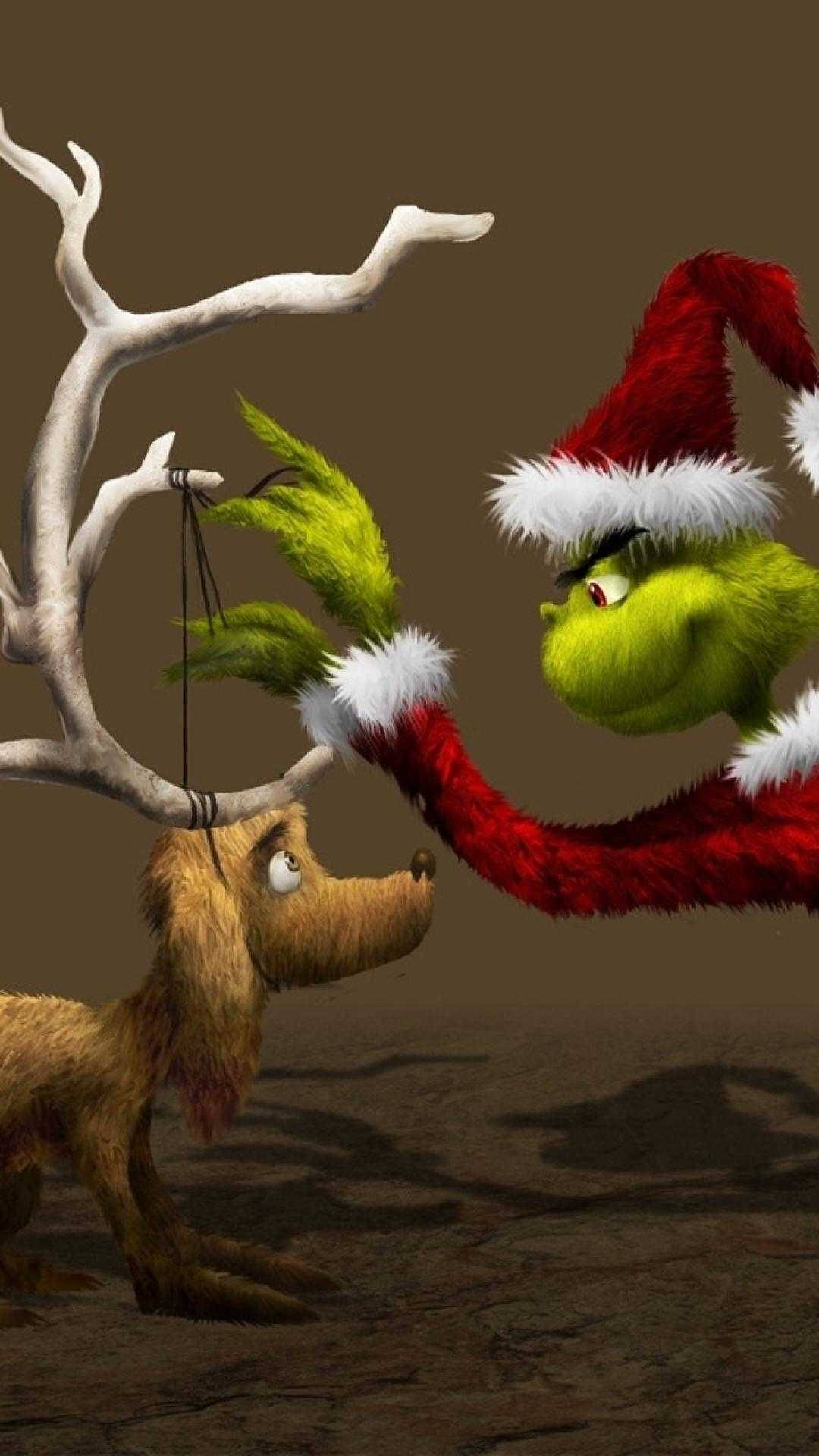The Grinch Helping Puppy Background