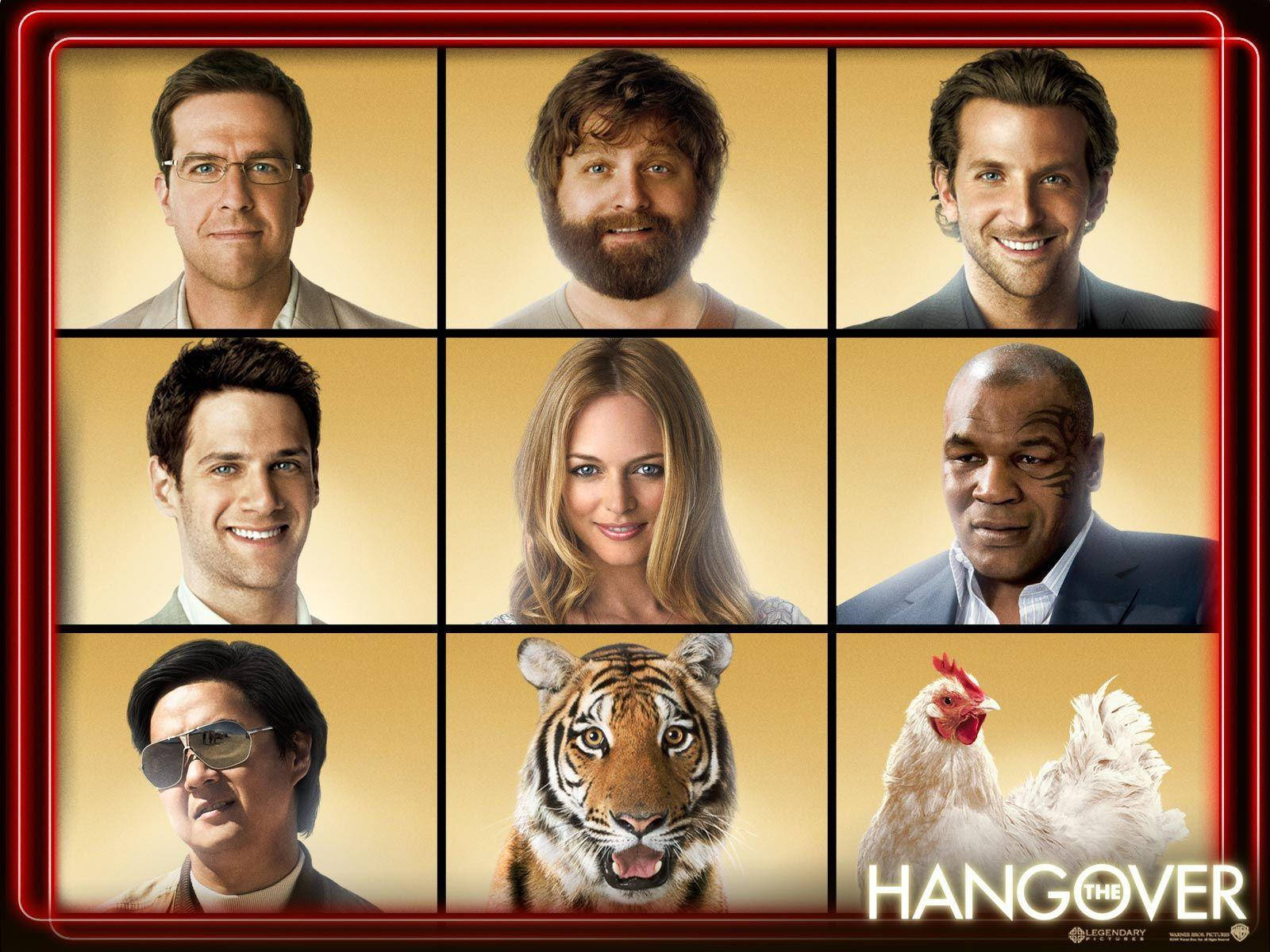 The Hangover American Comedy Movie Cast Poster Background