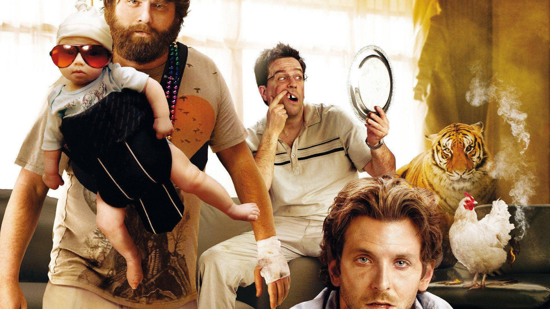 The Hangover Movie Poster Cast Tiger Chicken Wallpaper