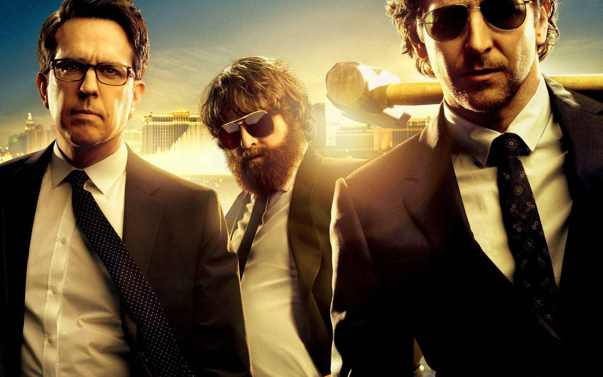 The Hangover Part Iii Movie Poster Suits Pose Background