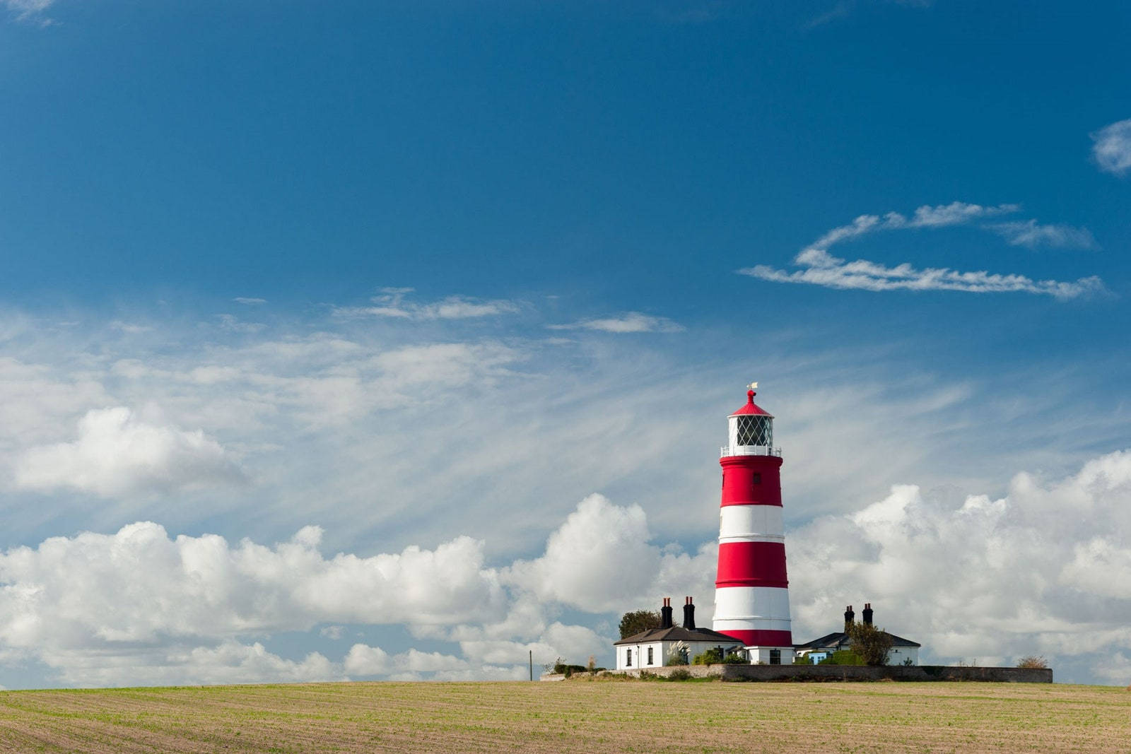 The Happisburgh Lighthouse In Norfolk, England Wallpaper