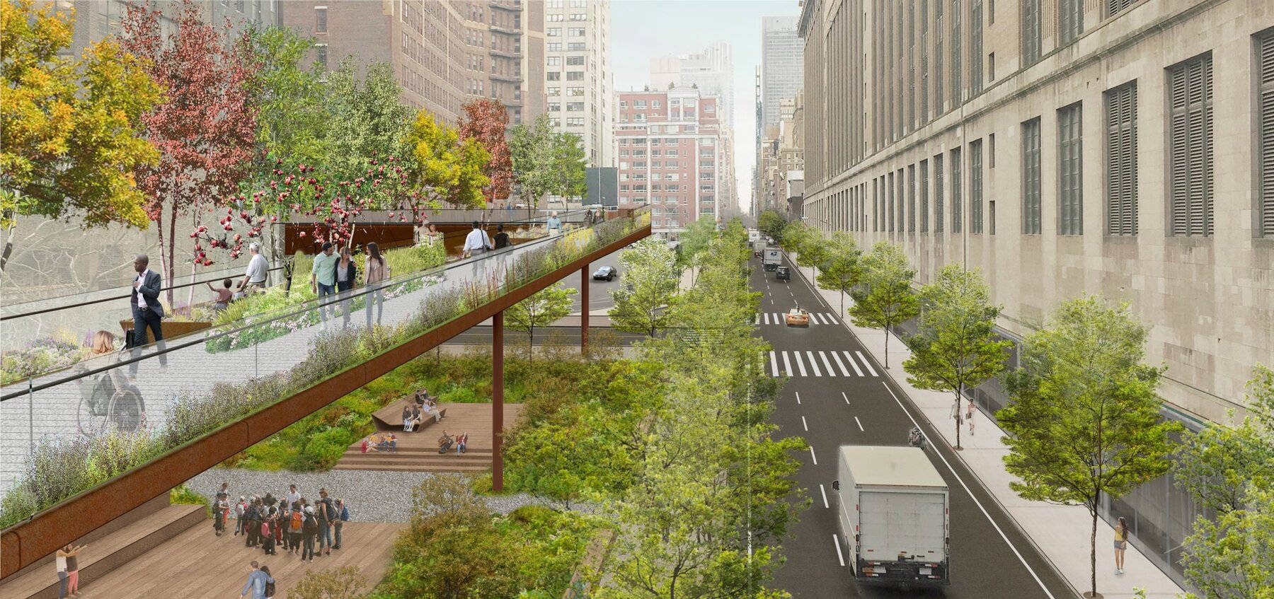 The High Line Extension Blueprint Plan Wallpaper