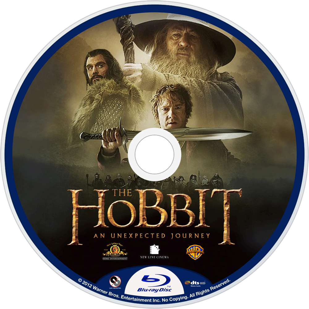 The Hobbit An Unexpected Journey Bluray Disc PNG