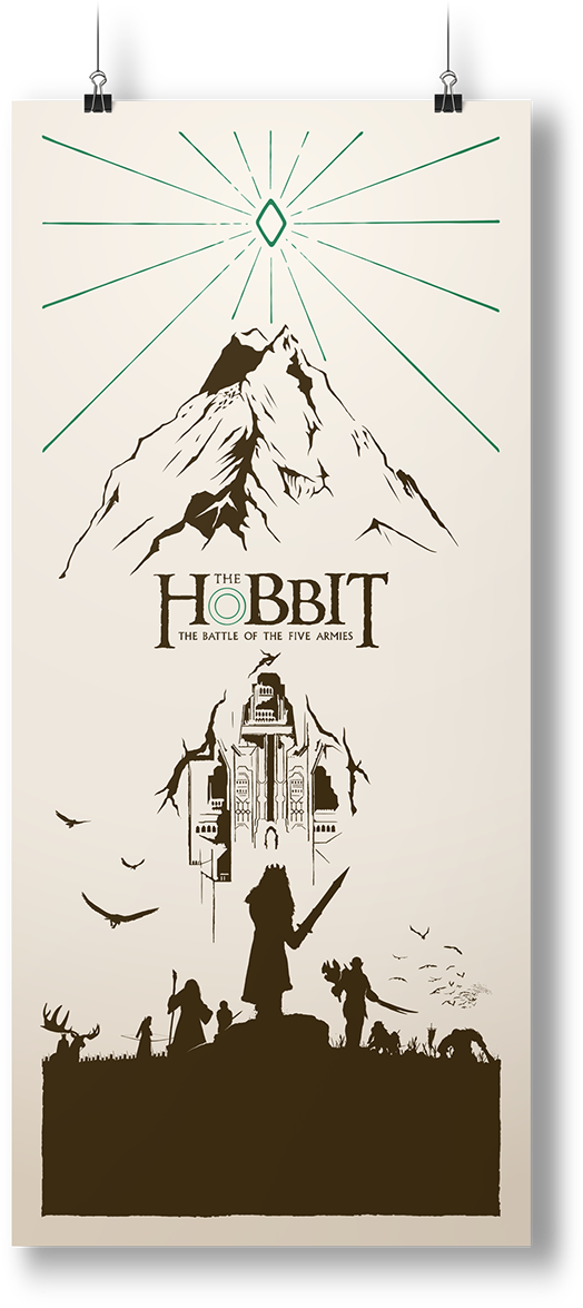 The Hobbit Battleof Five Armies Poster PNG
