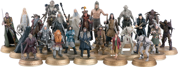 The Hobbit Character Figurines Collection PNG