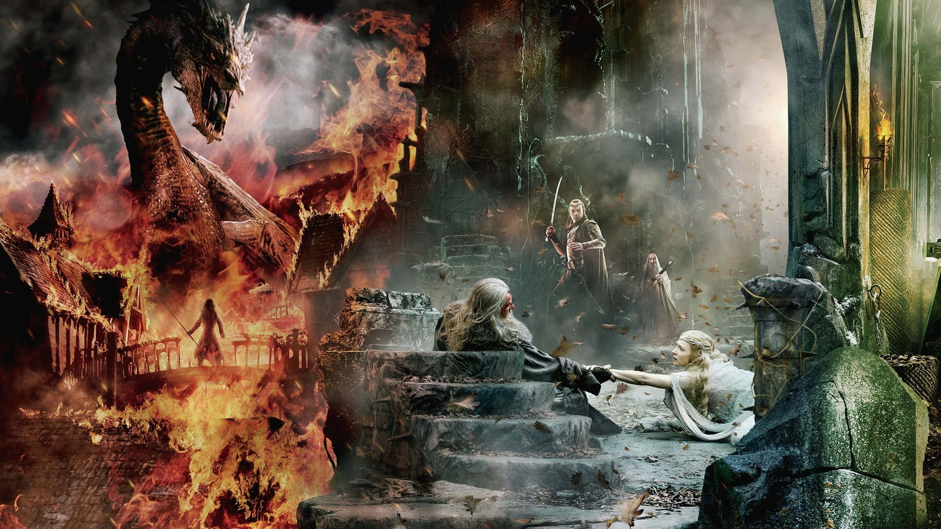 The_ Hobbit_ Dragon_ Attack Wallpaper