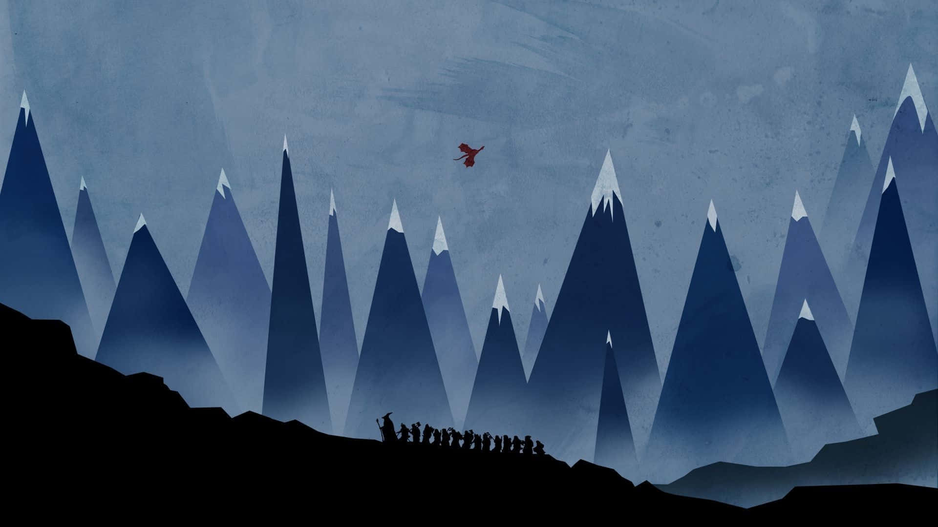 The_ Hobbit_ Journey_ Through_ Misty_ Mountains Wallpaper