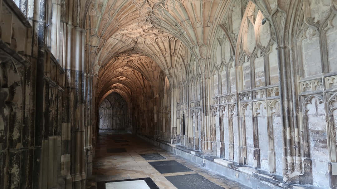 Explore the Ancient Magic of The Hogwarts Charms Corridor Wallpaper