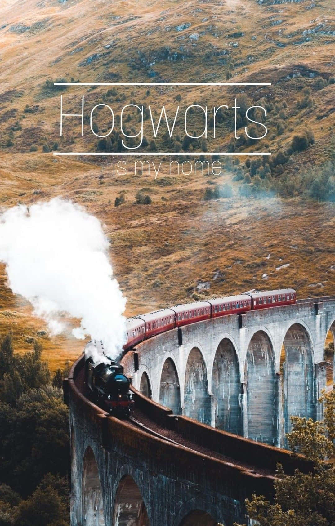 The Hogwarts Express Train Brings Magic and Adventure to the Imaginative Wallpaper