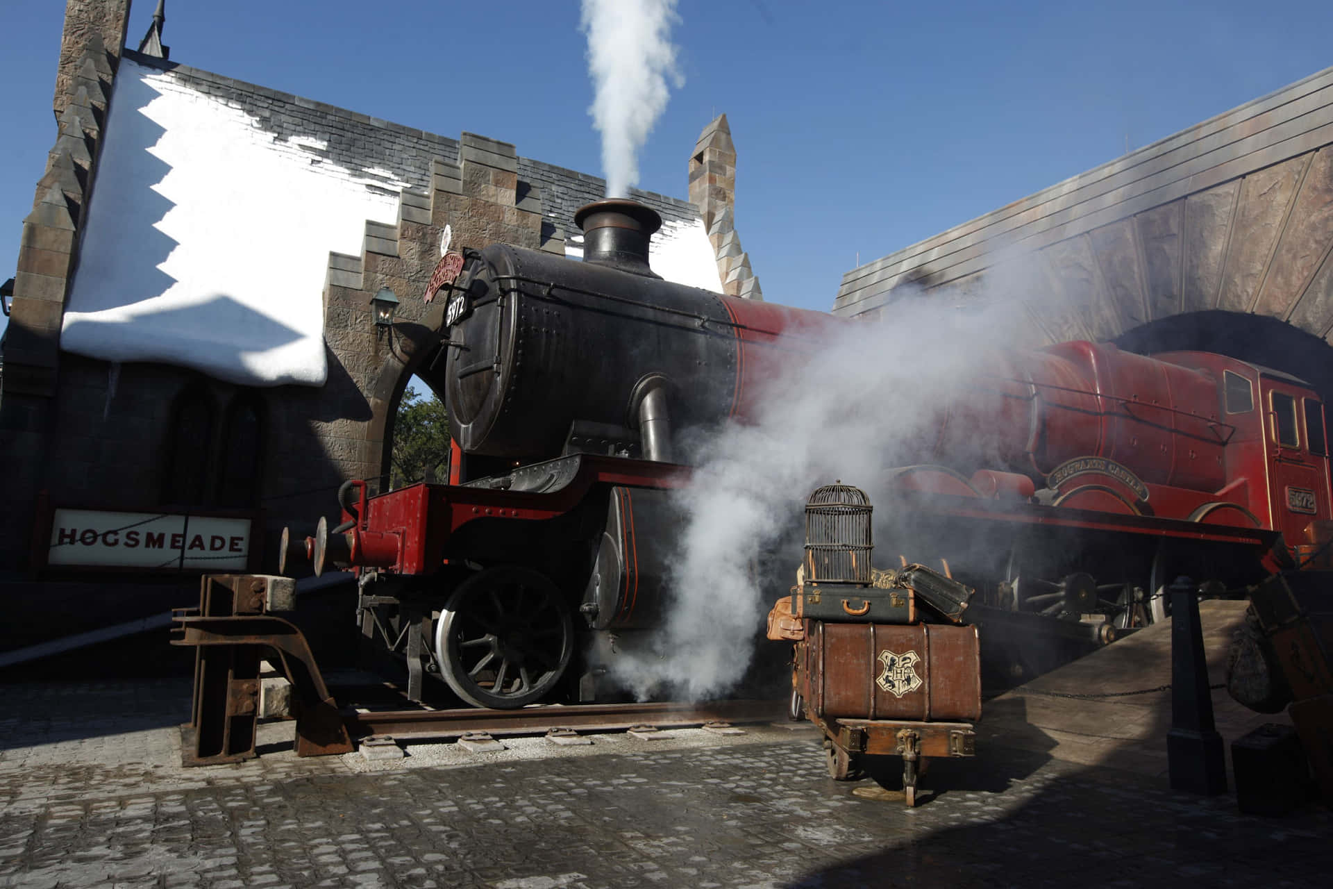 Viajea Hogwarts En Un Mágico Paseo En Tren. Fondo de pantalla