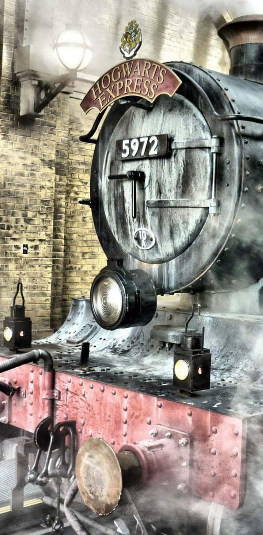 Premium AI Image  Beautiful hogwarts train express ride on bridge scenery  wallpaper AI Generated art