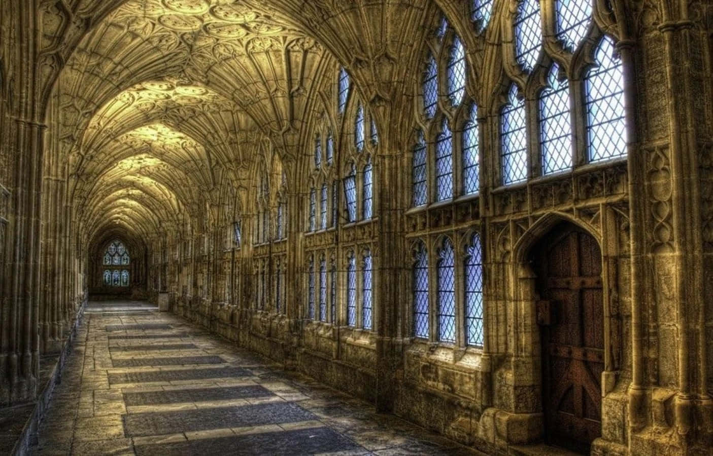 Dare to Enter the Forbidden Corridor of Hogwarts" Wallpaper