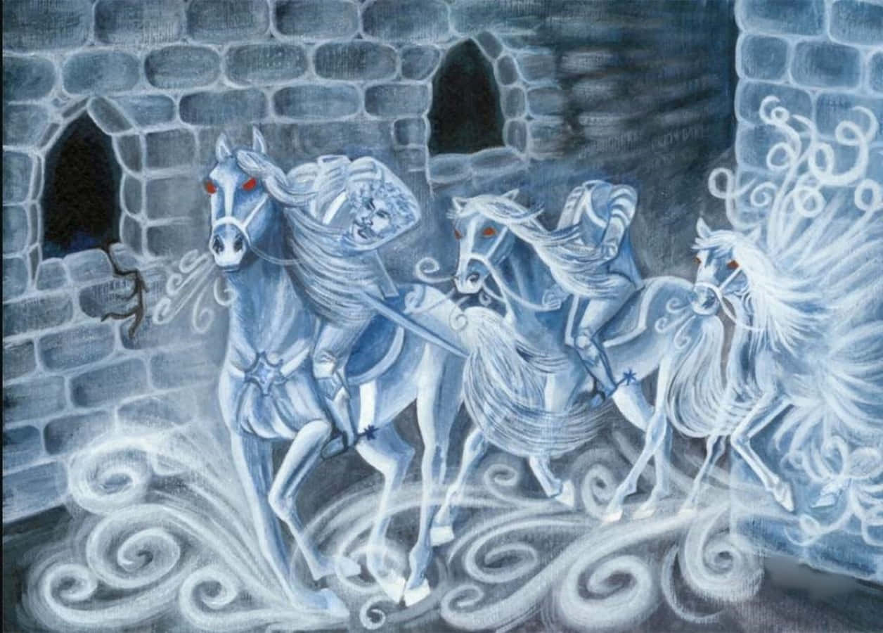 The Hogwarts Ghosts Are Here Wallpaper