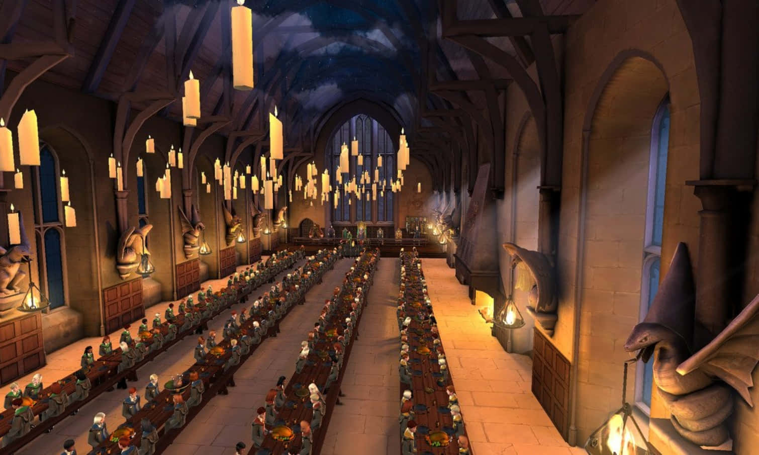 The Grand Hall of Hogwarts Wallpaper