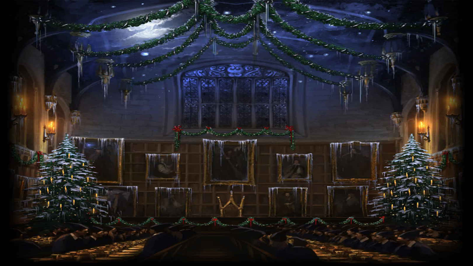 Entraen El Gran Salón De Hogwarts Y Comienza Tu Viaje Mágico. Fondo de pantalla