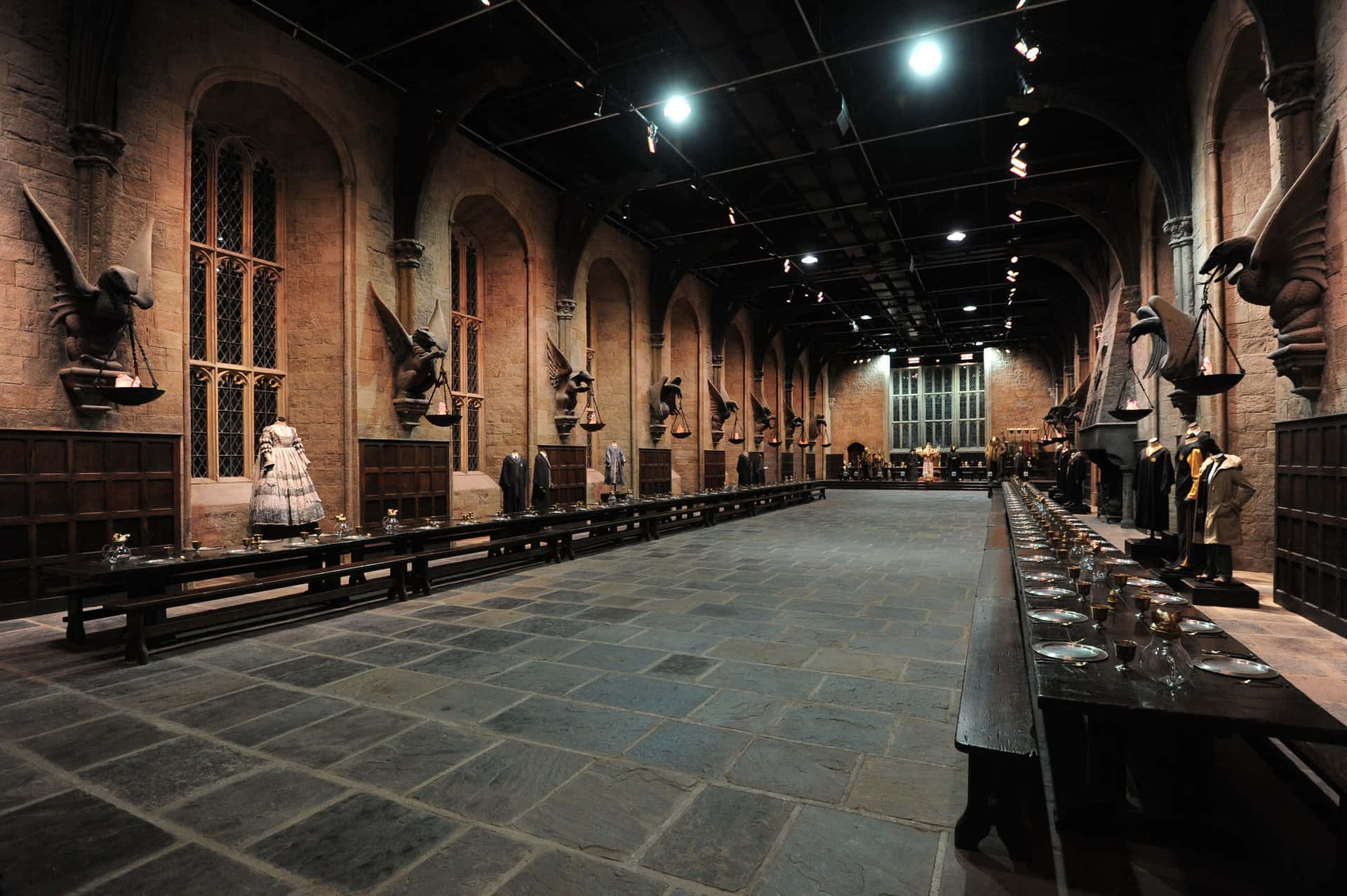 The Hogwarts Great Hall, symbol of the magical world of Harry Potter." Wallpaper