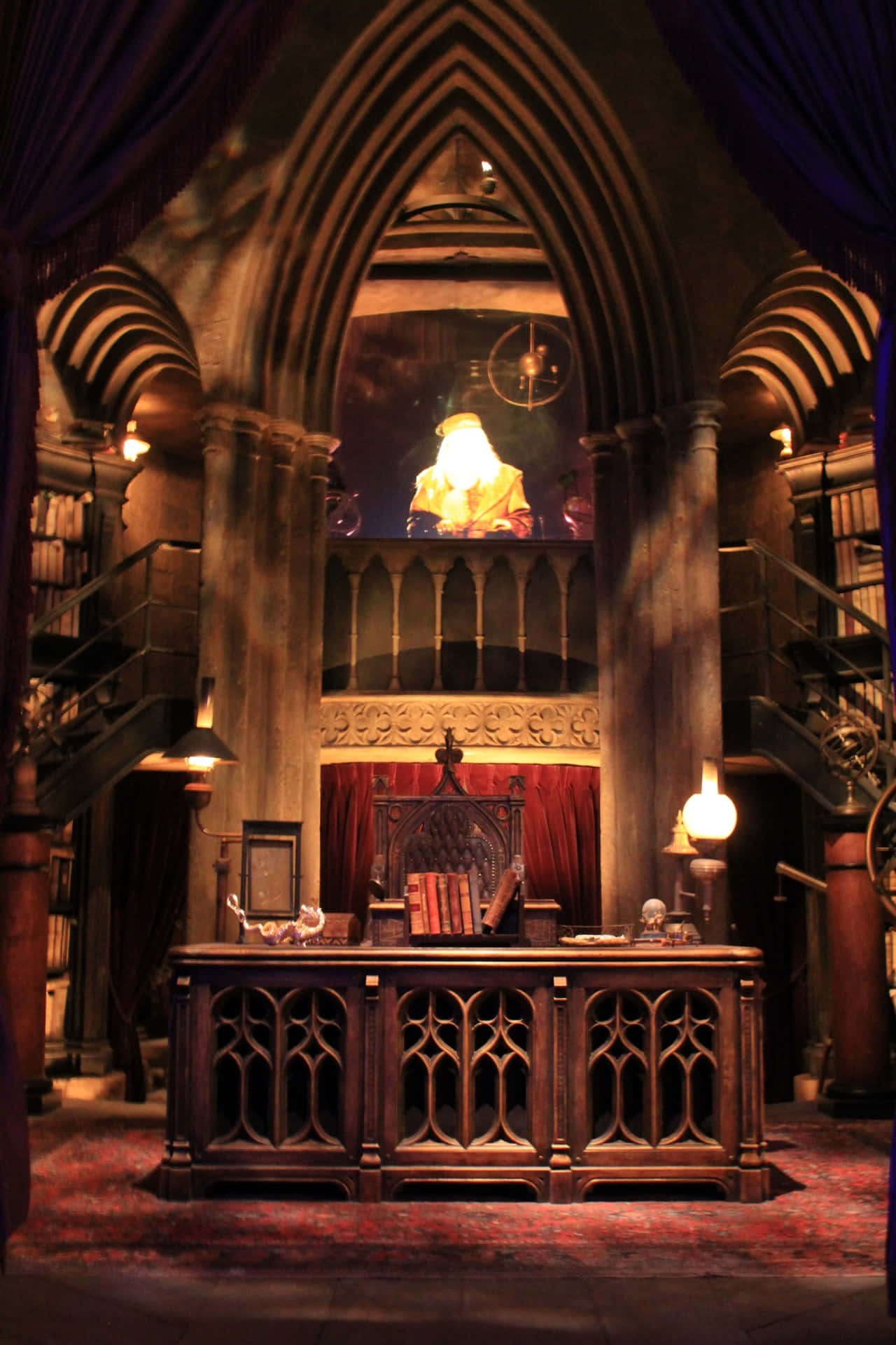 A Magical Welcome to the Hogwarts Headmaster's Office Wallpaper