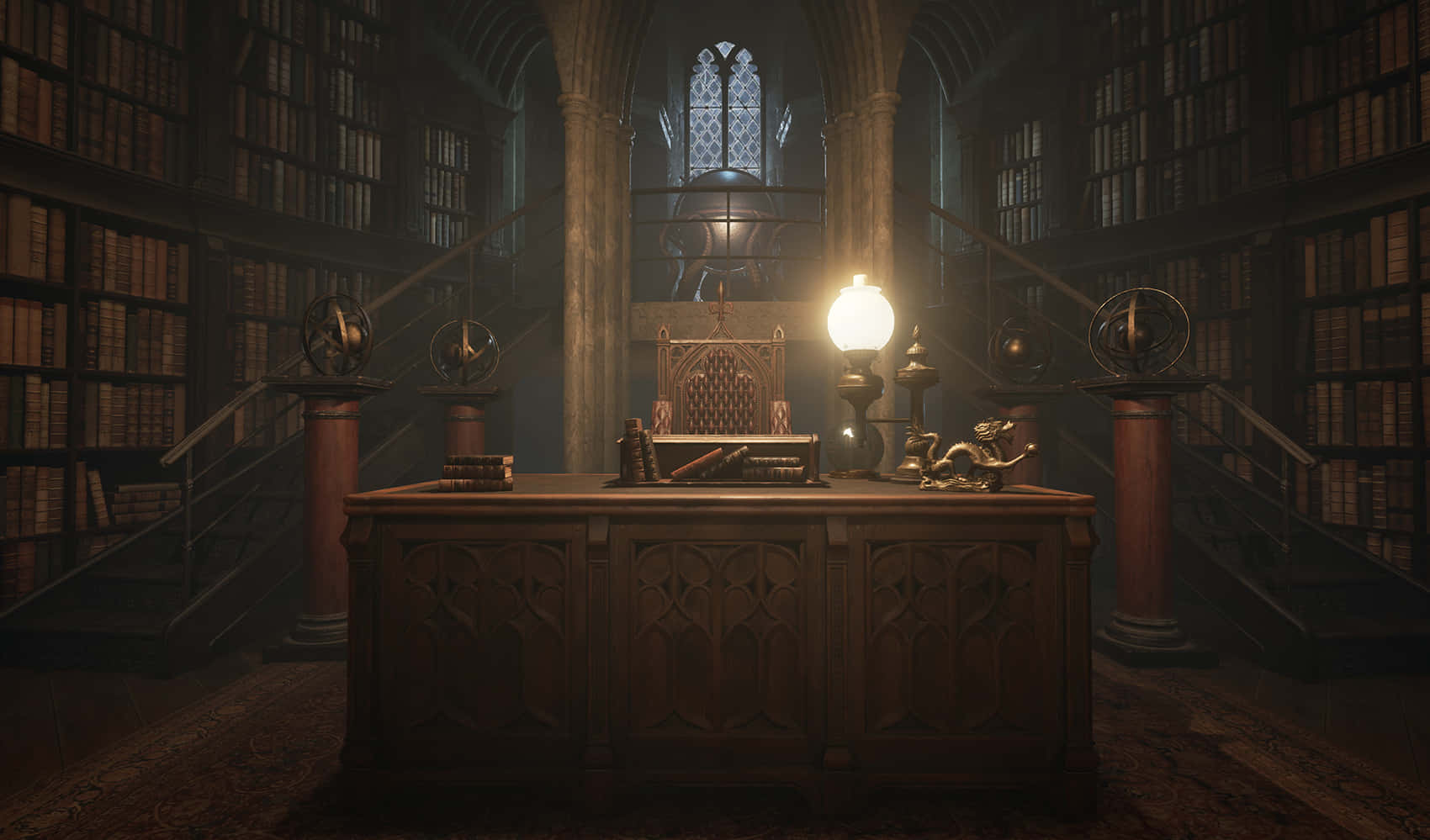 Change the course of Hogwarts history in the headmaster's office. Wallpaper
