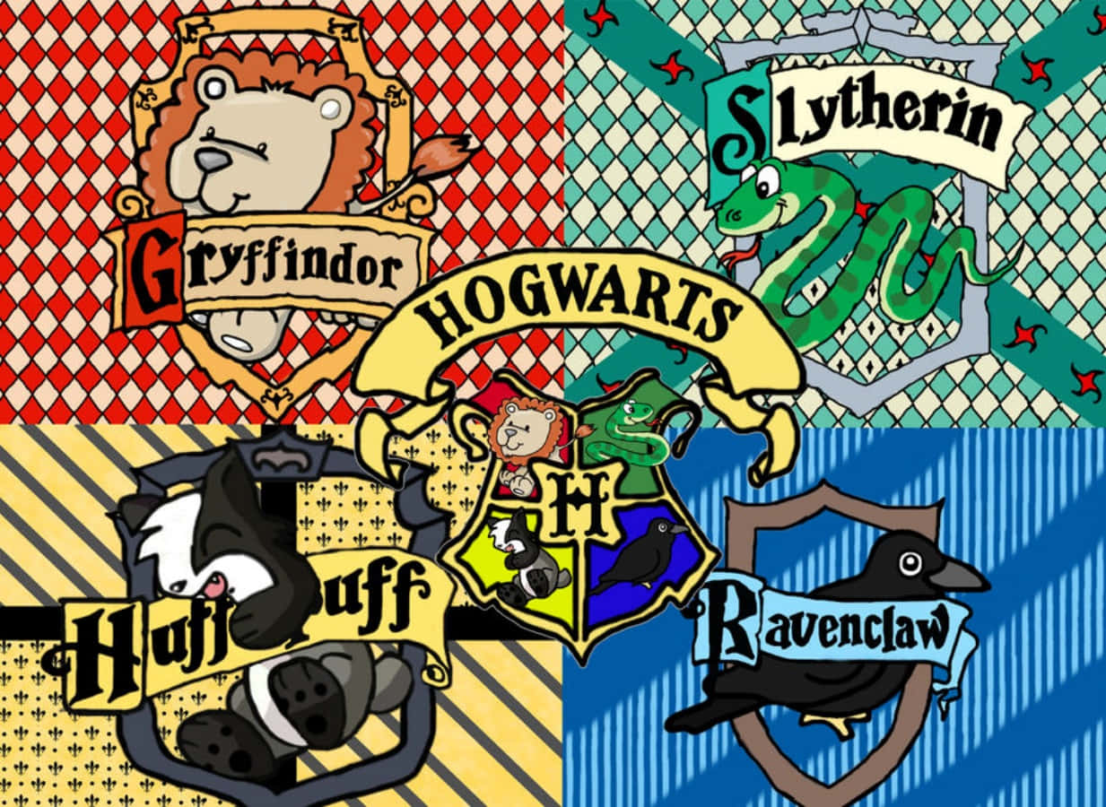 Плакаты Гарри Поттер факультеты