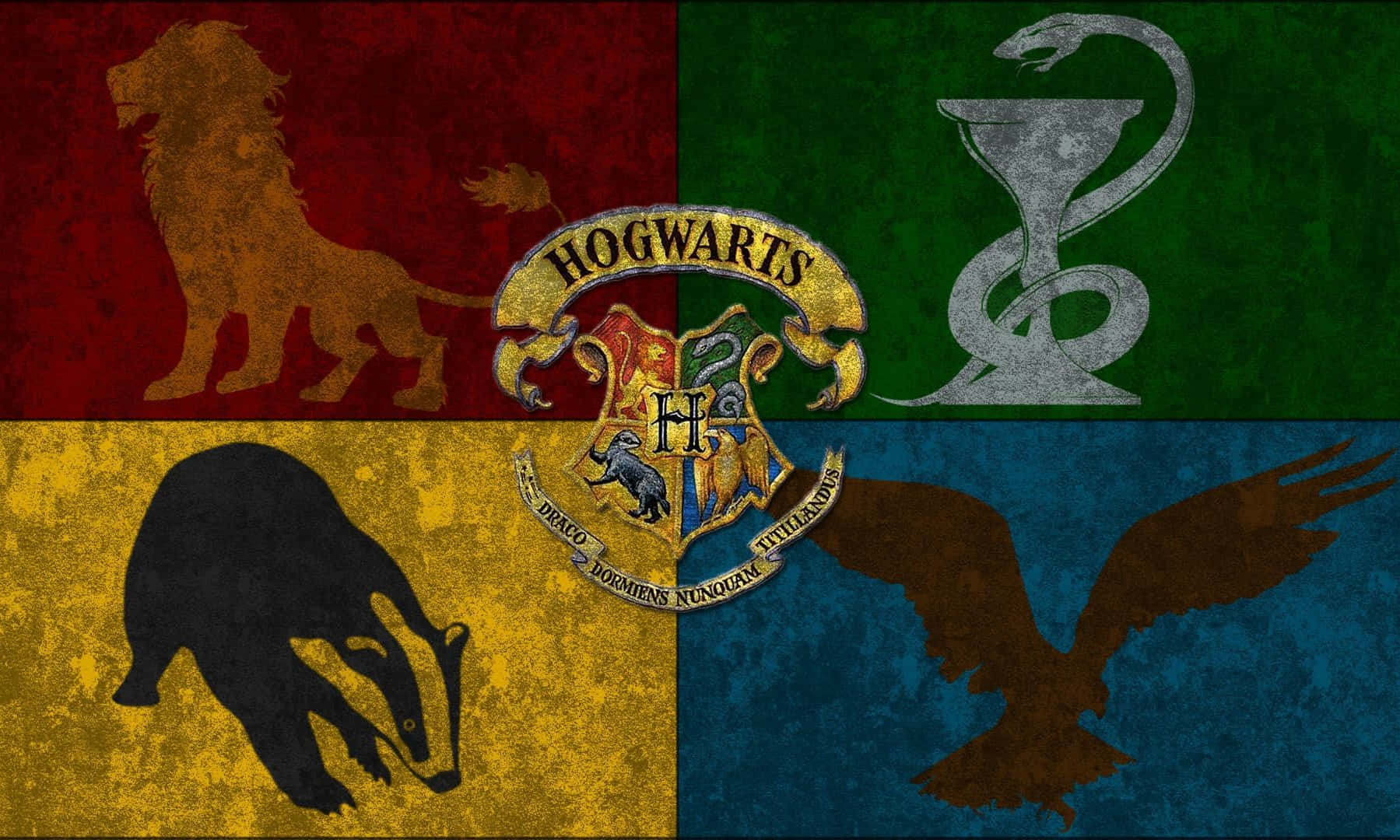 Four Houses, One Hogwarts" Wallpaper