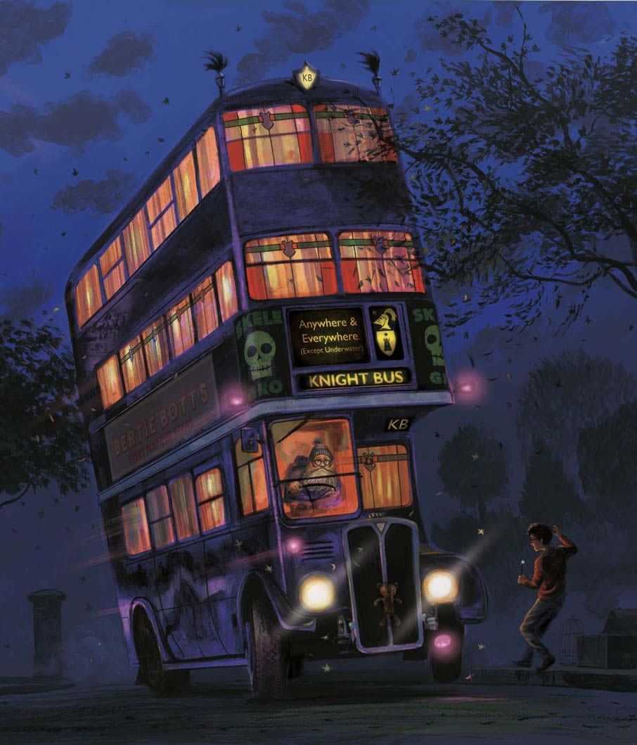 ¡laparada Del Autobús Del Caballero De Hogwarts, Una Experiencia Mágica Que No Olvidarás! Fondo de pantalla