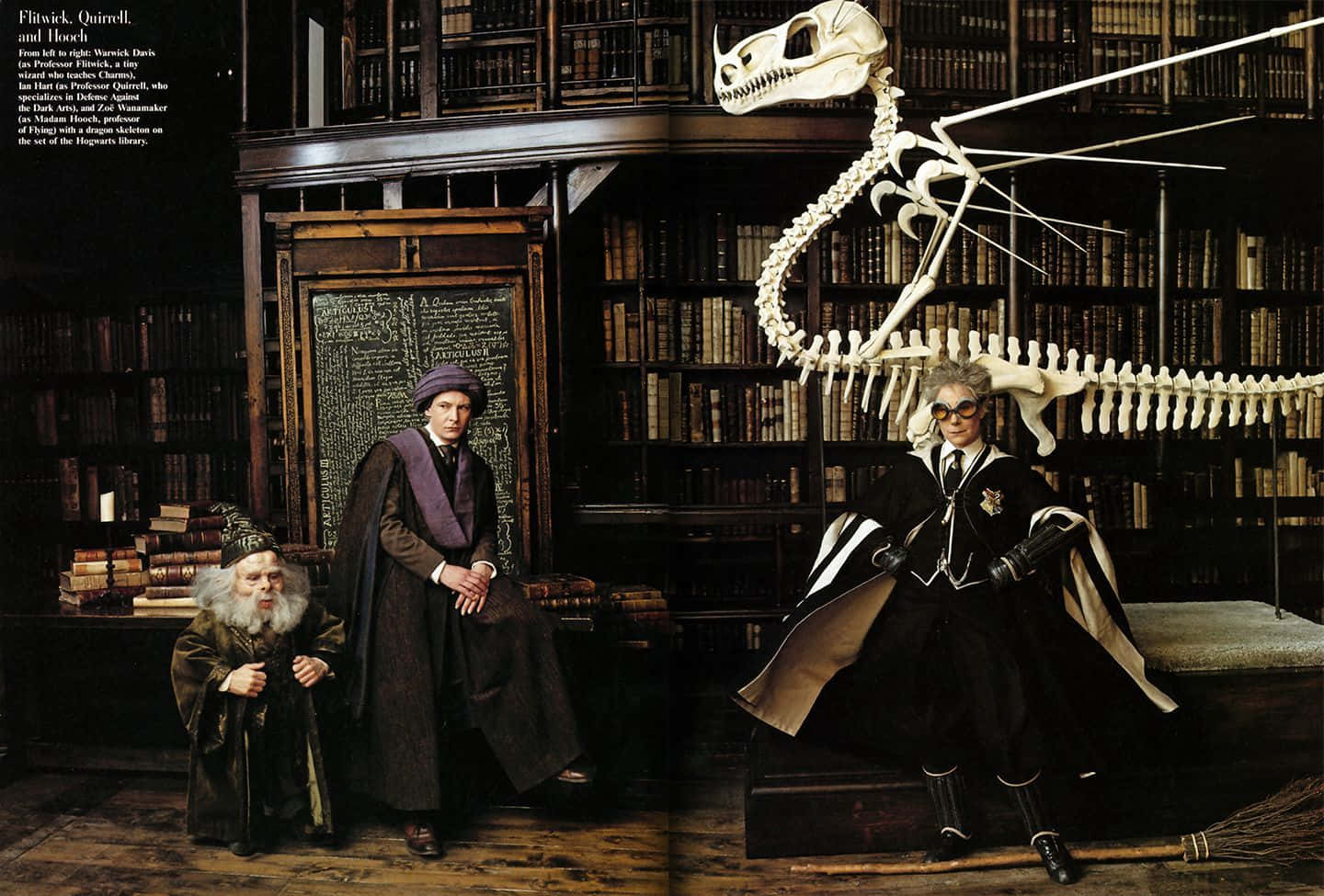 Albus Dumbledore Presides Over The Hogwarts Library" Wallpaper