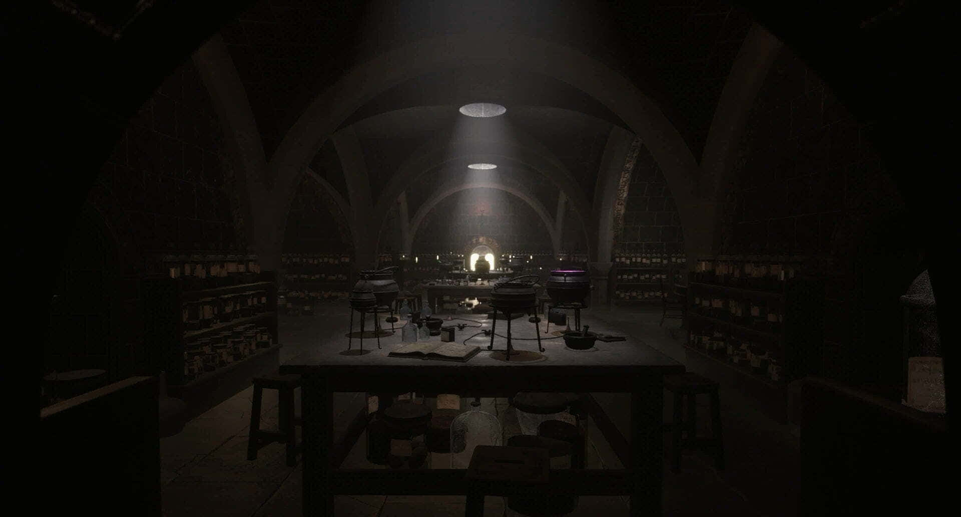 "The Hogwarts Potions Class - Conjuring Up Exciting Potions with Professor Snape" Wallpaper