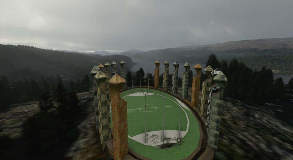 The Hogwarts Quidditch Pitch - Home of the Greatest Quidditch Matches Wallpaper