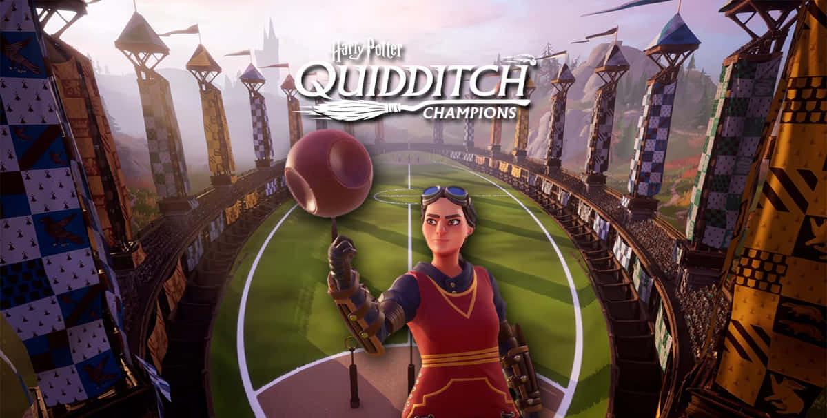 Quidditch, the iconic sport of the wizarding world, comes alive on the legendary Hogwarts Quidditch Pitch! Wallpaper